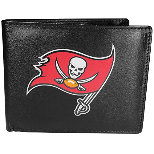 Siskiyou Sports NFL Mens Tampa Bay Buccaneers Bi-fold Wallet Large Logo One Size Black