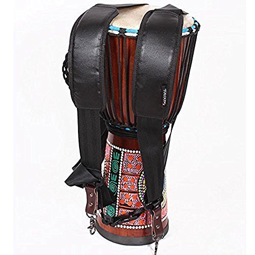 Djembe Strap Adjustable African Hand Drum Belt Percussion Accessories (Djembe Strap+thick padding)