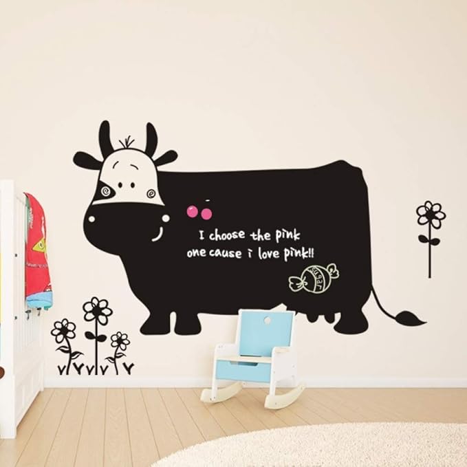 Las Pegatinas De Pared Ambientales De Pvc, Dibujos Animados De Vacas