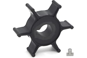 QuickMarine 0382221 Boat Water Pump Impeller with Pin Key Service Kit for Johnson Evinrude 1.5-6 HP Outboard Motors replaces 