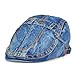LOCOMO Blue Washed Jeans Denim Fabric Button Fake Pocket Flat Cap FFH118BLU
