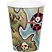 Pirate Ship Treasure Map Birthday Party Supplies Set Plates Cups Napkins Tableware Kit for 16 Guests by PCBS