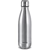 Milton Insulated Water Bottle 1 Liter, Stainless Steel Double Walled Vacuum for 24 Hours Hot and Cold with Cover, Leakproof, BPA Free, Thermosteel Duo-DLX 1000 (34 oz) Silver