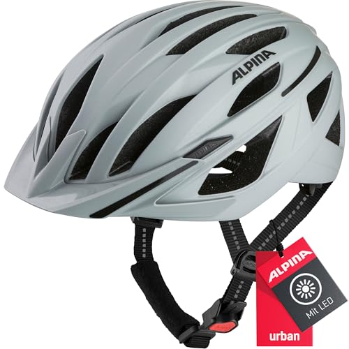 ALPINA HAGA City-Fahrradhelm, Smoke-Grey matt, 51-56 cm