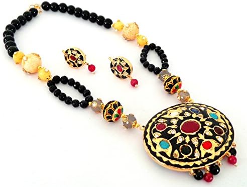 Megh Craft Women's Indian Traditional Handmade Kundan Meenakari Jewelry