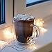 SKÖN Double Walled Borosilicate Crystal Clear Glass Mug (12oz; Set of 4) - Holiday Offer