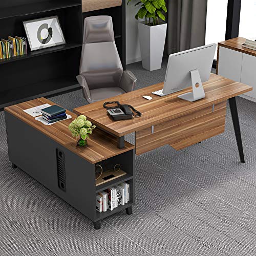 image for L-Shaped Desk, Tribesigns Large Executive Office Desk Computer Table W