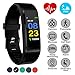 Burn-Rate Fitness Tracker, Heart Rate Monitor - Smart Watches for Women & Men, Color Smart Watch Bracelet. Reloj Inteligente Pedometer, Distance Activity for Android & iPhones iOS