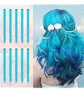 Sofeiyan 10 Pcs Colored Hair Extensions Party Highlights Colorful Clip in Hair Extensions 22 Inch...
