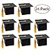 LUOEM Grad Cap Boxes Gradation Cap Favor Boxes Party Favor Gift Boxes Graduation Cap Jewelry Box,Pack of 24 (Black)