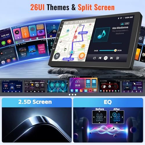 Radio de coche Android 15 para Nissan Versa Sedán 2015-2019 con 2+64GB, CarPlay inalámbrico y Android Auto, pantalla táctil de 10.1 pulgadas para radio Versa con WiFi, GPS, Bluetooth, EQ, 26UI, cámara