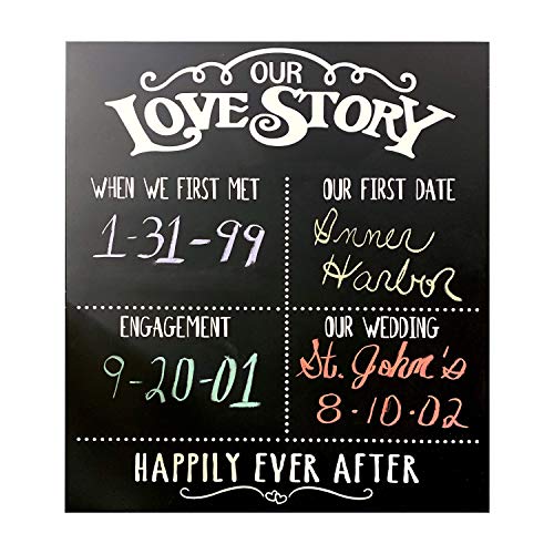 JennyGems - Our Love Story Chalkboard - First Met - First Date - Engagement Party - Wedding - Annive - //medicalbooks.filipinodoctors.org
