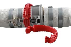 FireHoseDirect Heavy-Duty Plastic Camlock Clips - Fits Any 3" Cam & Groove - Made in USA - Red