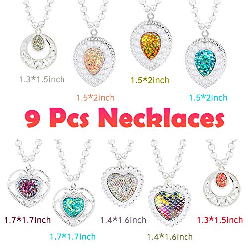 image for WATINC 42Pcs Princess Pretend Jewelry Toy Girl’s Jewelry Dress Up Pl