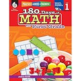 180 Days of Math for First Grade – 1st Grade Problem Solving Workbook for Ages 5-7, Children’s Math Workbook for Grade 1 (180 Days of Practice)