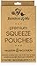 Reusable Baby Food Pouch (8-Pack) — Refillable 6 oz. Toddler Squeeze Pouches w/Leak Proof Cap – Ideal for Homemade Puree, Drinks, Snacks, Yogurt, Pudding, Bonus Silicone Spoon -Bambini & ME
