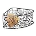 iDesign Twigz Metal Bathroom Suction Holder, Shower Organizer Corner Basket for Sponges, Scrubbers, Soap, Shampoo, Conditioner, 9