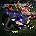 LAOSSC 6 Foot Halloween Inflatable Animated Red Eye Witch's Cat - Halloween Decorations for Indoor and Outdoor - Lanterns Lighted Holiday Home Décor