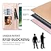 FYY Leather Case with Mirror for iPhone 8 Plus/iPhone 7 Plus, Leather Wallet Flip Folio Case with Mirror and Wrist Strap for iPhone 8 Plus/iPhone 7 Plus Rose Gold