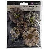 Prima Marketing Cartographer Flowers, 1.5 to 3-Inch, 6-Pack