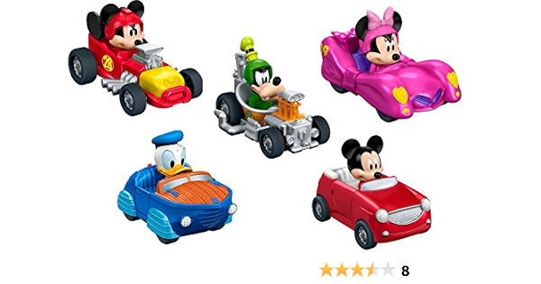 Fisher Price Disney Mickey And The Roadster Racers Set Of 5 Die Cast Cars