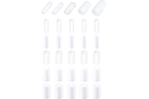 DMiotech 100 Pack 1/8" 3/16" 1/4" 5/16" 3/8" ID White Screw Thread Protectors Rubber End Caps Bolt Covers for Screw Bolt Furniture Pipe