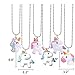 54Pack Rainbow Unicorn Party Supplies,Perfect Unicorn Gifts-Unicorn Necklace Novelty Unicorn Keychain Bulk Unicorn Bracelet Kit Kids Ring Unicorn Hairpin, Unicorn Party Favors for Kids Girls Birthday