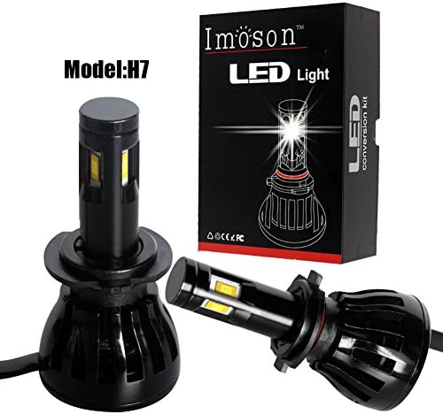 IMOSONTEC H7 G6 LED Headlights With Philips LED chip For Cars Super Bright Headlight Bulbs Conversion Kit Headlamps with 96W/9600LM white/6000K- 2 Yr Warranty