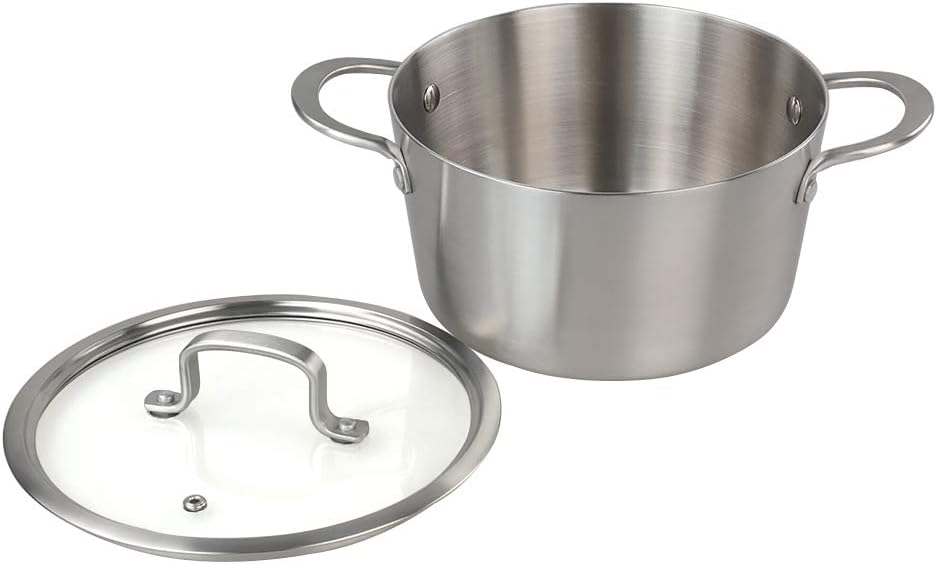 Hokky 5ply Small Cooking Pot with Lid, 18/10 Stainless Steel Stock Pot Amazon.co.uk Kitchen