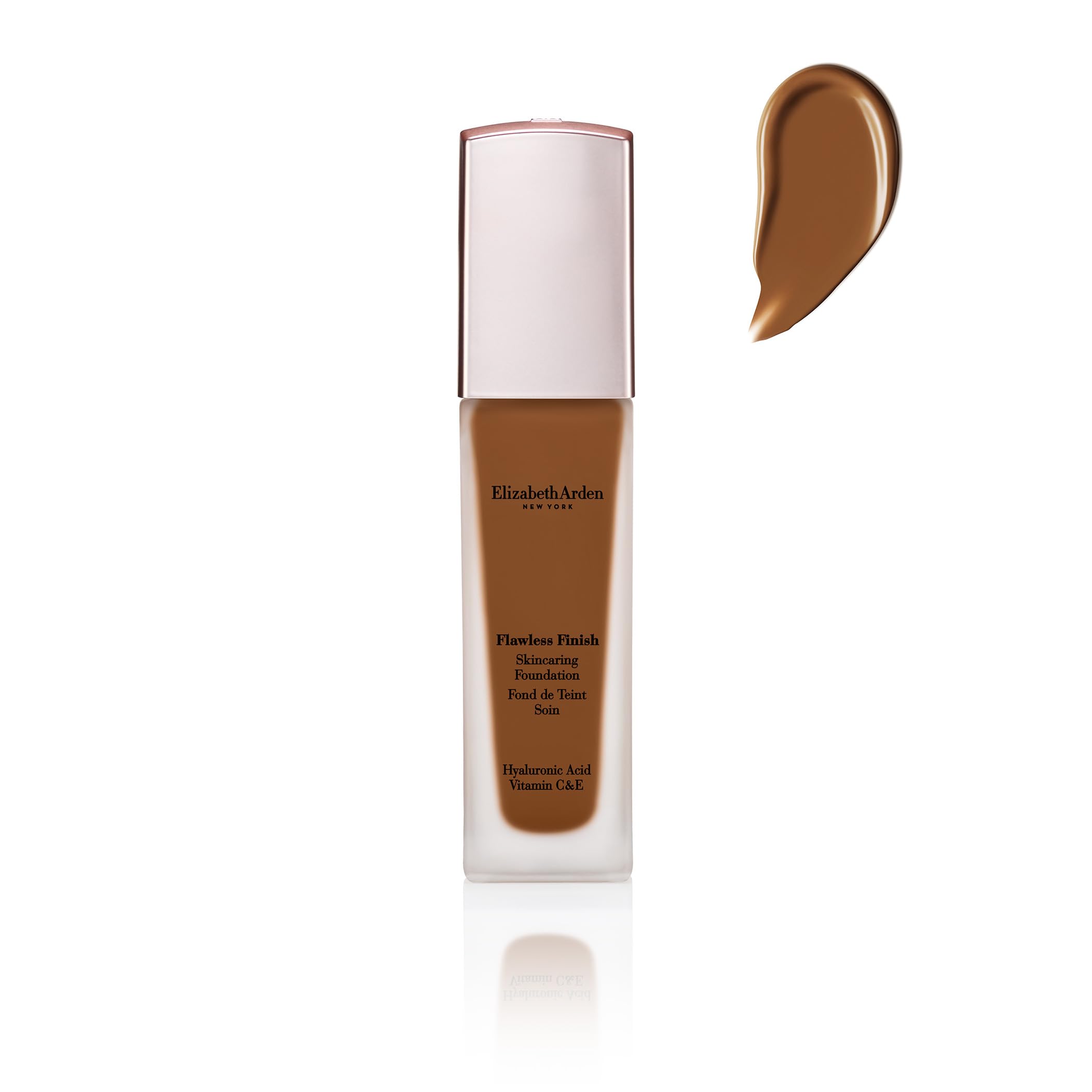 Elizabeth Arden Flawless Finish Skincaring Foundation with Hyaluronic Acid, Vitamin C & E, 540W (Deep skin with warm undertones), 1 fl. oz.