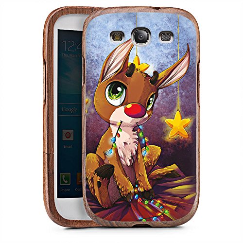 Samsung Galaxy S3 Neo Case Cover Shell Wooden Case dark - Happy ren