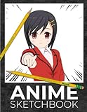 Anime Sketchbook: Manga Sketchbook for Artists, Anime Girl 8, 100 pages Blank Comic Book, 8.5x11 (Volume 10) by No Better Blank Books