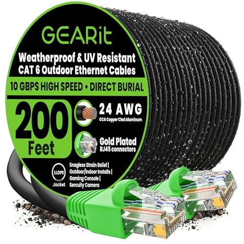 CAT Cat6 Outdoor Direct Burial Ethernet Cable