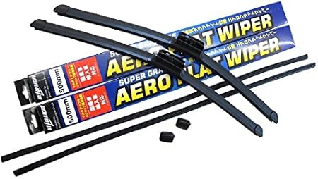 Amazon トヨタ Toyotaハイエース0系標準ボディエアロワイパーブレード500mm左右セット 替えゴム2本付 ワイパー交換 ワイパーブレード 車 バイク