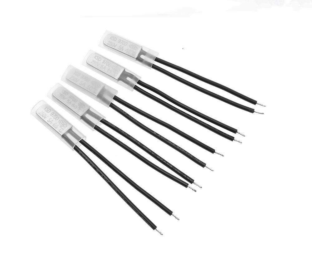 BE-TOOL Thermostat Thermal Protector, KSD9700 Thermal Protector - Bimetal Temperature Switch N/O (125℃, Normally Close)