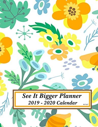 See It Bigger Planner 2019 - 2020 Calendar 8.5"x11": Daily, Weekly & Monthly Planners, Calendars, Personal Organizers & Agendas for Time Management & Organization