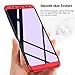 ATRAING Galaxy A8 Plus case, A Trading Shockproof Thin Hard Case Cover for Samsung Galaxy A8 Plus(2018)(Red+Black+Red)