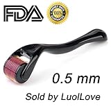 Derma Roller,LuolLove New 540 Titanium Micro Needles, FDA Approved Home Use Skin Care Facial Needle Roller and Beauty Massage Tools 0.5mm