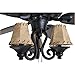 Prominence Home 41110-01 Balsam Creek Lodge Ceiling Fan, 3-Light, Faux Leather Lamp Shades, 52 Inch, Matte Black