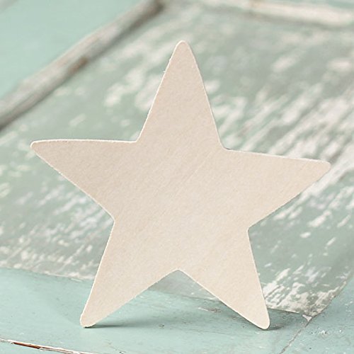 Package of 36 Unfinished Wooden Classic Star Cutouts