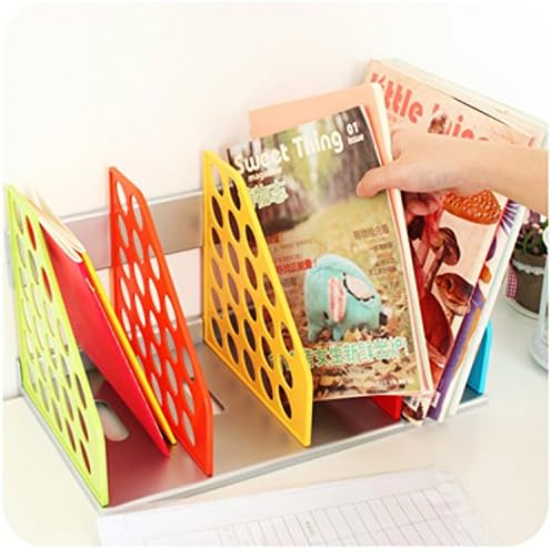 Plastic Bookend Office File Document Tray Holderdesk Organizer Box Books Sorting