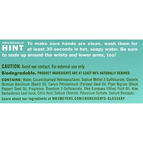 Mrs. MeyerS Liquid Hand Soap - Basil - 12.5 Oz