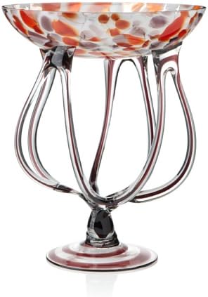 Glass Works Jozefina Jelly 11" Bowl, Red/Amethyst