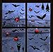 TMCCE 138 Piece Halloween Party Decorations Black Bats Spiders Web Glass Window Clings Decals Stickers for Halloween Party Supplies Favor
