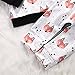 2pcs Baby Boy Girls Hooded Sweatshirt Fox Pattern Top Pants Home Outfits Costume (0-3M, White)