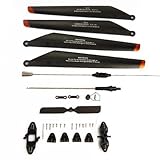 Updated Main Blades Set & Quick Wear Parts(balance bar/connect buckle/main blade grip set/bottom fan clip/inner shaft/tail blade for The Double Horse 9118 Gyro Helicopter