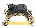 Black Bear on Log Toilet Paper Holder - Decorative Lodge Cabin Decor