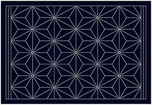 Sashiko Pre-Printed Placemat Sampler - L-2003 - Navy - Asanoha