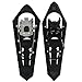 Winterial Onyx Premium Snowshoes 25 Inch Mountain Terrain Black Snow Shoes with Quick Fit Bindings Carry Bag and Adjustable Poles