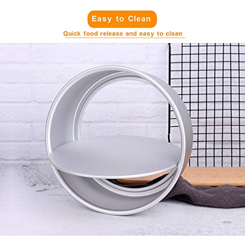 Aluminum Round Cake Pans,3PCS Round Cake Pan Set with 4 Inch,6 Inch and 8 Inch Aluminum Cake Pans 3" Deep,Round Baking Pans,Cheesecake Pan with Removable Bottom for Instant Pot and Pressure Cooker